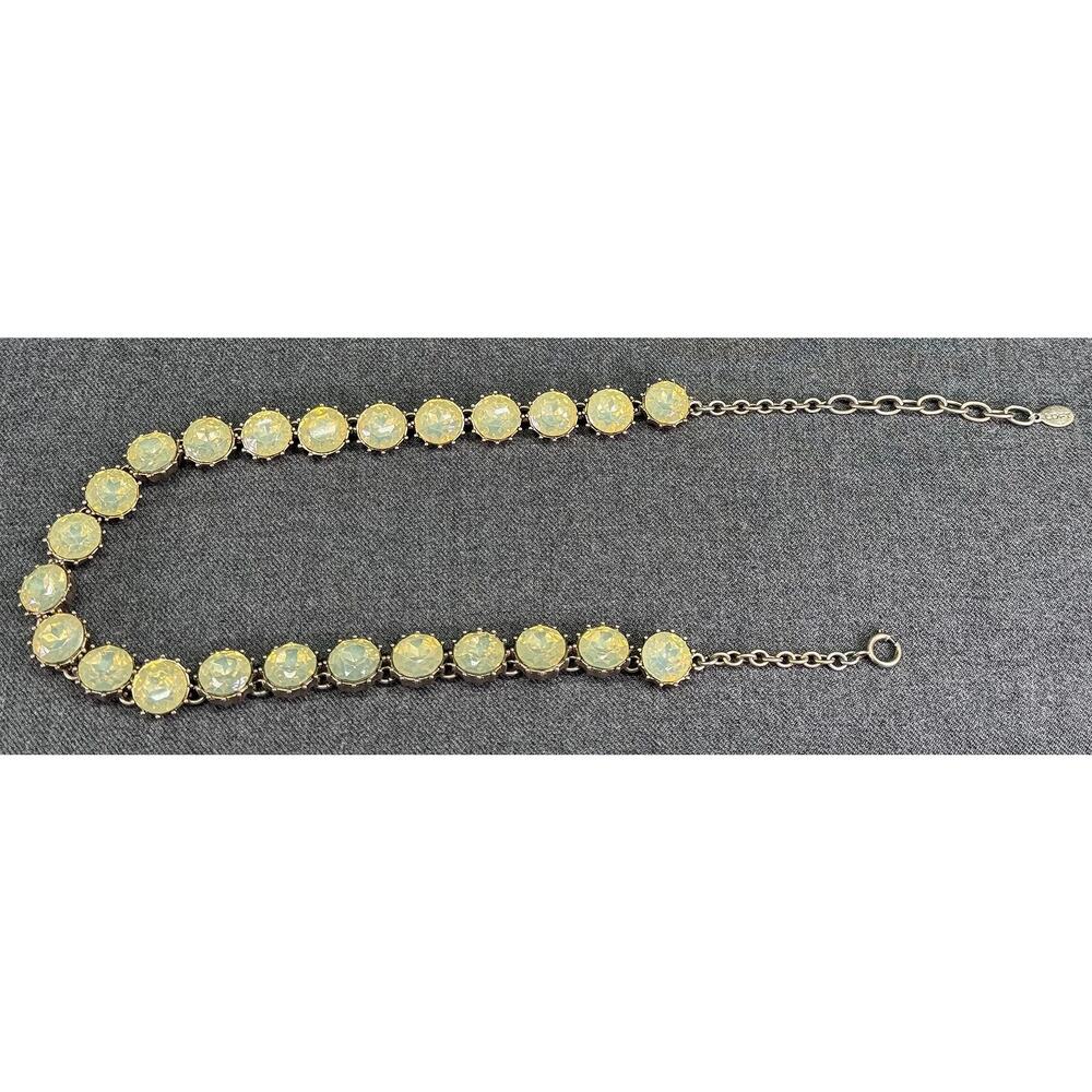 Loft Statement Necklace With Large Iridescent Bea… - image 5